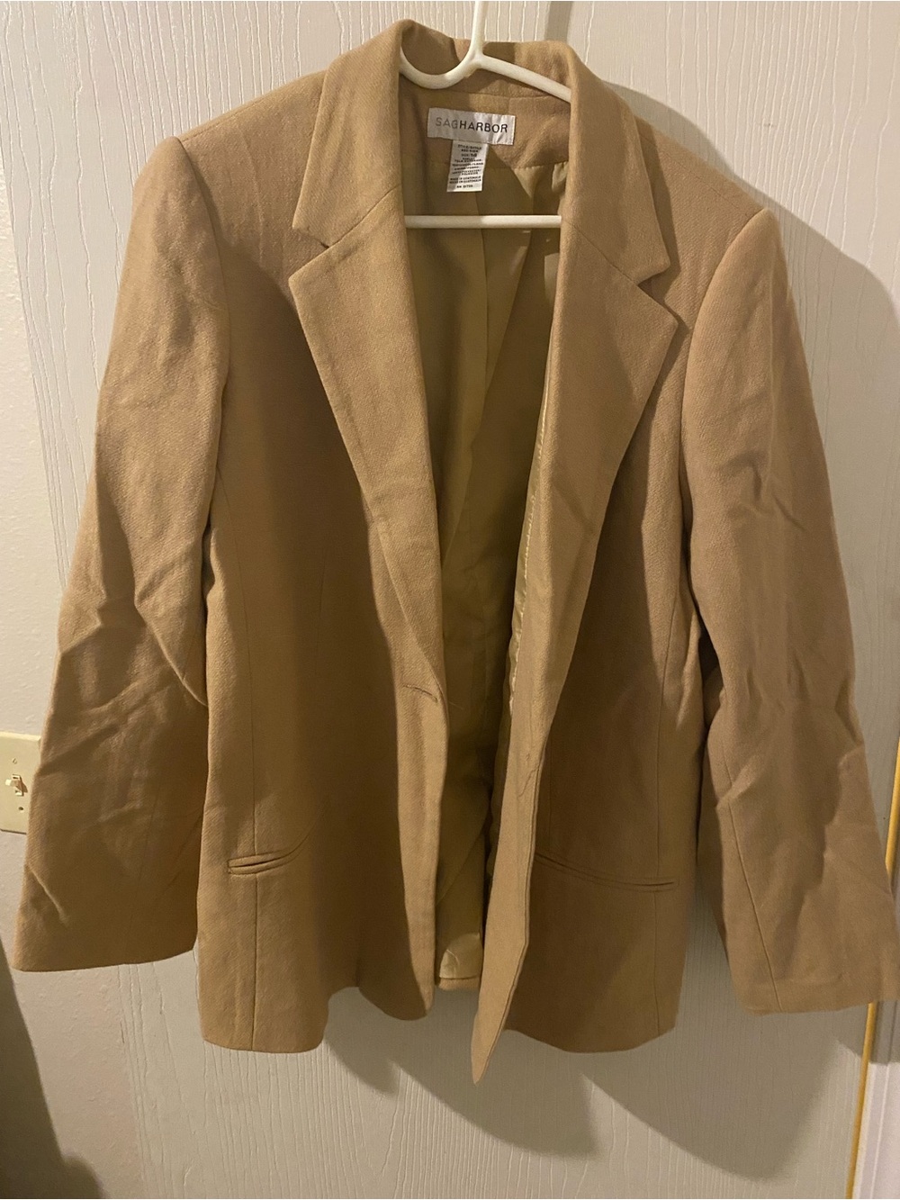 Sag Harbor Women's Camel Tan Blazer Jacket